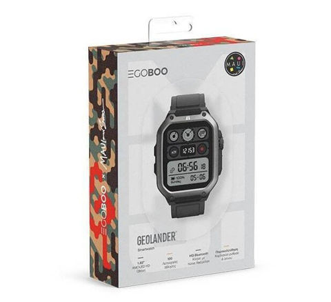 Εικόνα της EGOBOO X MAUI Geolander Μαύρο SmartWatch